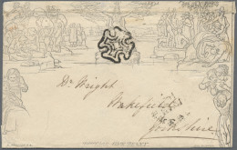 Great Britain - Postal Stationary: 1840 Mulready Envelope 1d. Black Used From Pr - 1840 Enveloppes Mulready