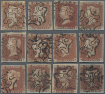 Great Britain - Post Marks: 1843, London, MALTESE CROSS With Number On 1d Red Br - Postmark Collection