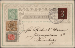 Iceland - Postal Stationery: 1907, Auxiliary Postal Stationery Card Revalued To - Entiers Postaux