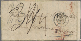 Italy -  Pre Adhesives  / Stampless Covers: 1853 (Rome - Vienna - Szczakona - Ra - ...-1850 Voorfilatelie