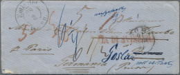 Italy -  Pre Adhesives  / Stampless Covers: 1857 (Rome - Milan - Zürich - Bonn - - ...-1850 Voorfilatelie