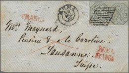 Italian States - Papal State: 1852, 6 Baj. (1857 Rome - Milano - Bern - Lausanne - Kirchenstaaten