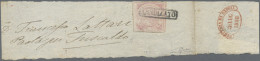 Italian States - Naples: 1858, ½ Gr Rose, Tied By Framed "ANNULLATO", Red "PARTE - Neapel