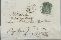 Italian States - Tuskany: 1851, 4 Cr Green, Good Margins At Three Sides, Slighty - Toscane