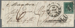 Italian States - Tuskany: 1853, 4 Cr. (1856 Florence - Bologna - Mantova) Prepai - Toscana