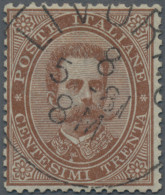 Italy: 1879, Umberto I, 30 C. Dunkelbraun, Sehr Gut Gezähntes Prachtstück, Zentr - Afgestempeld