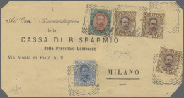 Italy: 1889: Cover Front Of A Letter Send In 1896 From Caravaggio To Milan Frank - Marcophilie