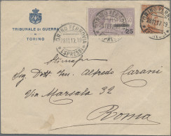 Italy: 1917, 25 C On 40 C Violett "Espresso Urgente", Tied By Cds "TORINO FERROV - Marcofilía