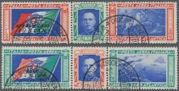 Italy: 1933, Geschwaderflug, Kpl., Sauber Gestempelt, Sign. A. Diena, Mi 3500,- - Afgestempeld
