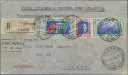 Italy: 1933, Balbo Flight, 5.25 + 44.75 L, The "I-NANN" Part Seperated, On Regis - Marcophilia