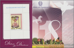 Italy: 2006, Set Of Two Mini Sheets "18th Birthday" Rose And Blue MNH. ÷ 2006, R - 2011-20: Nieuw/plakker