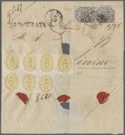 Italy - Postage Dues: 1867, Letter From Rome To Livorno, Franked To The Border W - Taxe