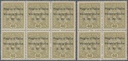 Italy - Venezia Giulia: 1918, 40h Olive Overprinted "Regno D' Italia / Venezia G - Venezia Julia