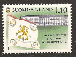 Finlande Finland 1979 N° 802 ** Académie Militaire, Drapeau, Blason, Armoiries, Lion, Epée, Science, Helsinki, Défense - Neufs
