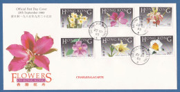 HONG KONG 1985  NATIVE FLOWERS  S.G. 497-502  F.D.C. - Cartas & Documentos