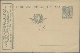 Italy - Postal Stationary: 1920, 15 C Grey Psc With Advertisement 'FRATELLI GRIL - Entero Postal