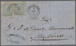 Italy - Post Marks: 1864: Rarer Schiffspoststempel "MALTA - PALERMO - PIROSCAFI - Marcophilie