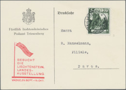 Liechtenstein: 1934, 5 Rp. Kosel Gez. A Im 4er-Block Auf Brief Mit LIBA-SST Nach - Cartas & Documentos