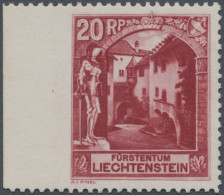 Liechtenstein: 1930, Freimarke Kosel 20 Rp. Schloßhof, Gez. 11½, Links Ungezähnt - Nuevos