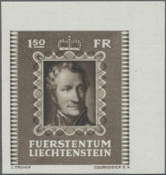 Liechtenstein: 1942, 1.50 Fr. Fürsten (II), UNGEZÄHNT, Postfrisches Eckrandstück - Nuevos