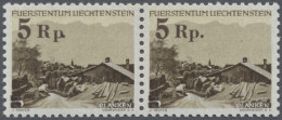 Liechtenstein: 1947, 5 Rp. A. 3 Rp. Freimarke Im Postfrischen Waager. Paar, Dabe - Nuevos