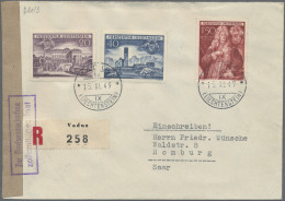 Liechtenstein: 1949, 20 Rp. - 1.50 Fr. Reichsherrschaft Schellenberg Kompl. Auf - Lettres & Documents