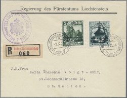 Liechtenstein - Dienstmarken: 1934, Dienstmarken 5 U. 35 Rp. Und 30 Rp. Auf 2 R- - Oficial