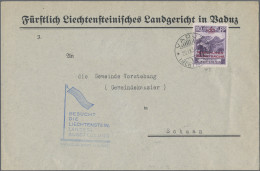 Liechtenstein - Dienstmarken: 1934, Dienstmarken 4x 10 Rp. U. 30 Rp. Auf 3 Brief - Oficial