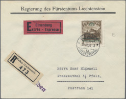 Liechtenstein - Dienstmarken: 1933, Dienstmarke I, 1.20 Fr. Schloß Vaduz Gez. B - Service