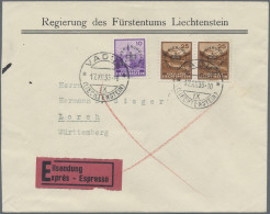 Liechtenstein - Dienstmarken: 1935, Dienstmarken II, 2x 25 Rp. Mit Schwarzem Auf - Servizio