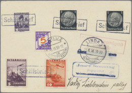 Liechtenstein - Portomarken: 1936, Nachportomarken Ziffer Im Band, 3x 5 Rp. Auf - Strafportzegels