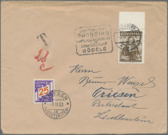 Liechtenstein - Portomarken: 1933, Nachportomarken Ziffer Im Band 15-50 Rp., 6 V - Impuesto