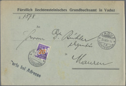 Liechtenstein - Portomarken: 1931, Nachportomarke Ziffer Im Band, 20 Rp. Mit PF - Impuesto