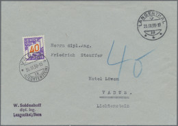 Liechtenstein - Portomarken: 1937/1938, Nachportomarken Ziffer Im Band, 30,40 U. - Taxe