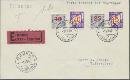 Liechtenstein - Portomarken: 1936, Nachportomarken Ziffer Im Band 15 U.40 Rp. In - Strafportzegels