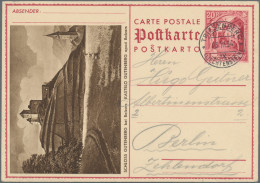 Liechtenstein - Ganzsachen: 1934/1938, 20 Rp. Schloßhof Auslandsbildpost-GA-Kart - Enteros Postales