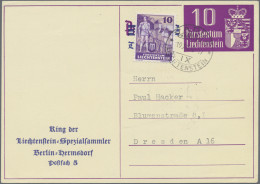 Liechtenstein - Ganzsachen: 1938, 10 Rp. Wappen Mit 10 Rp. ZuF Und Zudruck "RLS - Enteros Postales