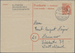 Liechtenstein - Ganzsachen: 1948, Alliierte Besetzung II.Kontrollrat, 30 Pf. Arb - Enteros Postales