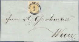 Österreich: 1850, 1 Kr. Orange, Type III, Breitrandiges Kabinettstück, Als Einze - Cartas & Documentos