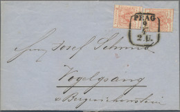 Österreich: 1850, Lot Von 3 Belegen, 3 Kr. Mehrfachfrankatur Von Zwei Exemplaren - Lettres & Documents