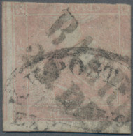Österreich: 1851, Zeitungsmarke, 30 Kr. Rosa, Sog. "Rosa Merkur", Mit Mängeln, L - Gebraucht
