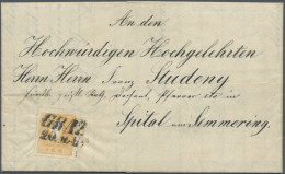 Österreich: 1858, 2 Kr. Franz Joseph Orange, Type II, Leuchtend Farbfrisches Exe - Lettres & Documents