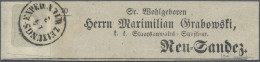 Österreich: 1861, (1,05 Kreuzer) Hellgrau Zeitungsmarke, Allseits Voll- Bis über - Briefe U. Dokumente