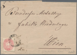 Österreich: 1864, 5 Kr Rosa Auf Senkrecht Gestreiftem Papier, Besonders Frisches - Briefe U. Dokumente