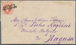 Österreich: 1867, Franz Joseph I, 5 Kr. Rot, Type IIa, Einzelfrankatur Auf Faltb - Brieven En Documenten