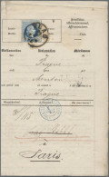 Österreich: 1867, Franz-Joseph, 10 Kr. Blau, Type I, Als Einzelfrankatur Frankie - Lettres & Documents