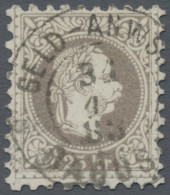 Österreich: 1867, Franz-Joseph, 25 Kr. Grauviolett, Type II, Ideal Gestempeltes - Gebraucht
