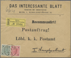 Österreich: 1890, Zwei Private Postaufträge Im Ortsverkehr Von Wien Und Frankier - Lettres & Documents