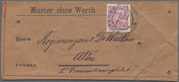 Österreich: 1908, Freimarke 10 H Regierungsjubiläum Auf Brief "Muster Ohne Werth - Briefe U. Dokumente