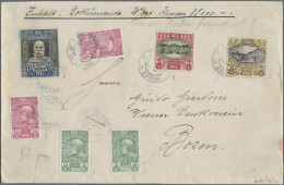 Österreich: 1910, 80. Geburtstag Kaiser Franz Josef, 5 H Grün (2x), 10 H Lilaros - Lettres & Documents